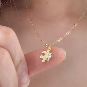 Collier en forme de pièce de puzzle, collier d'amitié en or, cadeau galantine pour meilleure amie, collier à breloques, cadeau pour petite amie de la Saint-Valentin