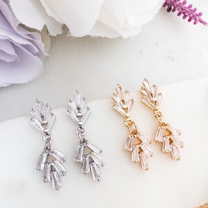 Petites boucles d'oreilles en cristal argenté pour la mère du marié pour la mère du marié, cadeau de remerciement pour le mariage, belle-mère, carte à message, bijoux