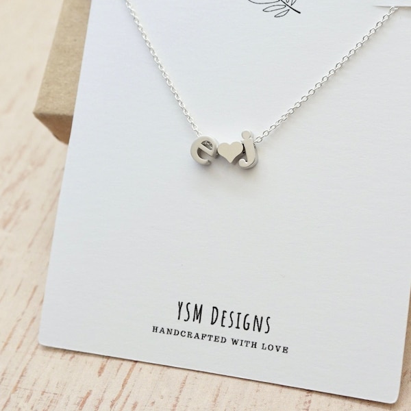 Couples Necklace Personalized Anniversary Gift for Her Tiny Letter Necklace Gift for Girlfriend Couples Initials Necklace Valentine Day Gift