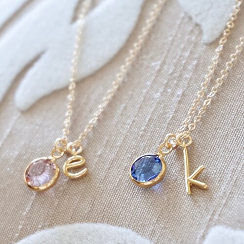 Opal Necklace Letter Gift for Her 