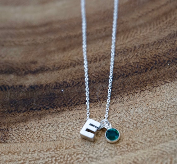 Personalized Birthstone Initial 