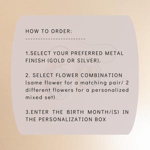 Custom Birth Month Flower Earrings, Personalized Birthflower Earrings, Dainty Gold Earrings, Simple Flower Earrings, Gift for Her image 11