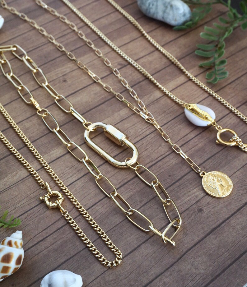 Big Carabiner Necklace Carabiner Jewelry Thick Link Chain Etsy