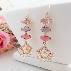 Pink Statement Earrings