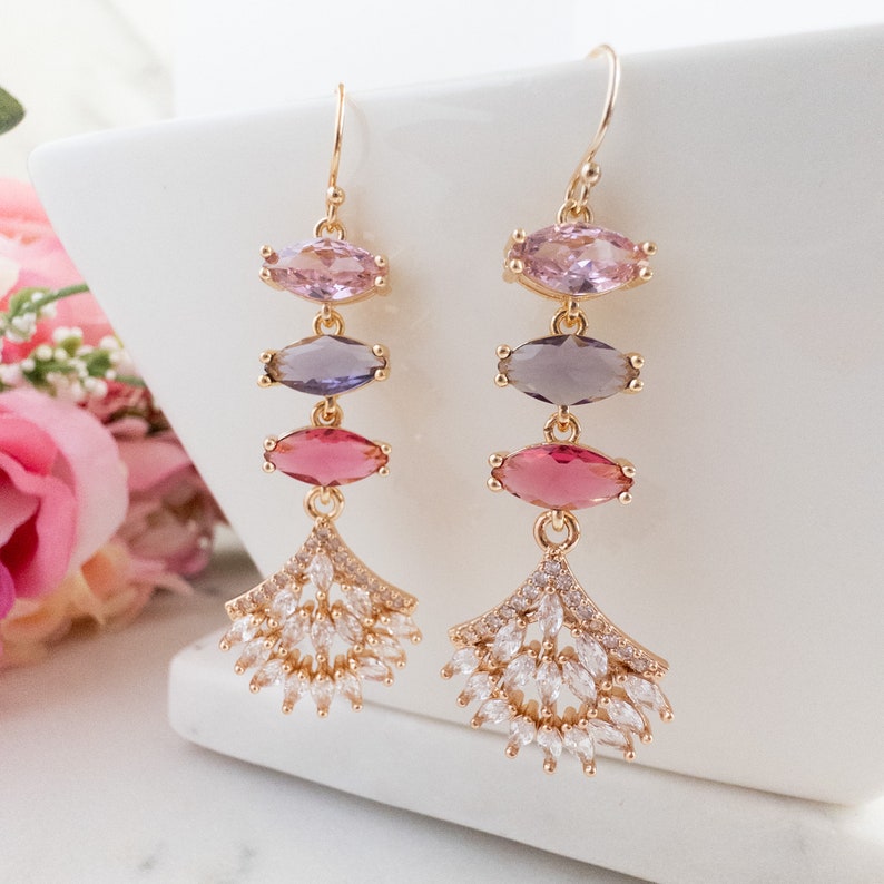Pink Statement Earrings