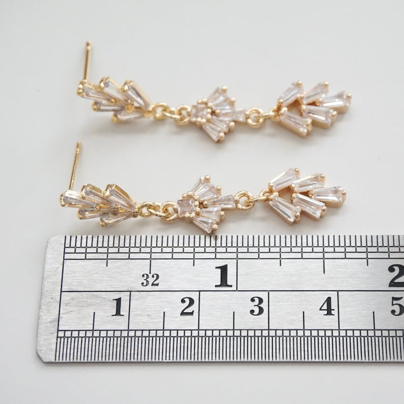 Crystal Wedding Earrings by YSM Designs