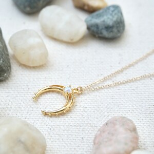 Gold Opal Necklace by YSM Designs