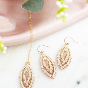 Art Deco Wedding Jewelry Set by YSM Designs