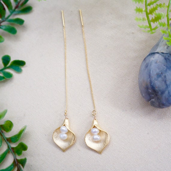 Collar de lirio Calla de oro Collar de flores de lirio de | Etsy México