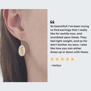 Custom Birth Month Flower Earrings, Personalized Birthflower Earrings, Dainty Gold Earrings, Simple Flower Earrings, Gift for Her image 9