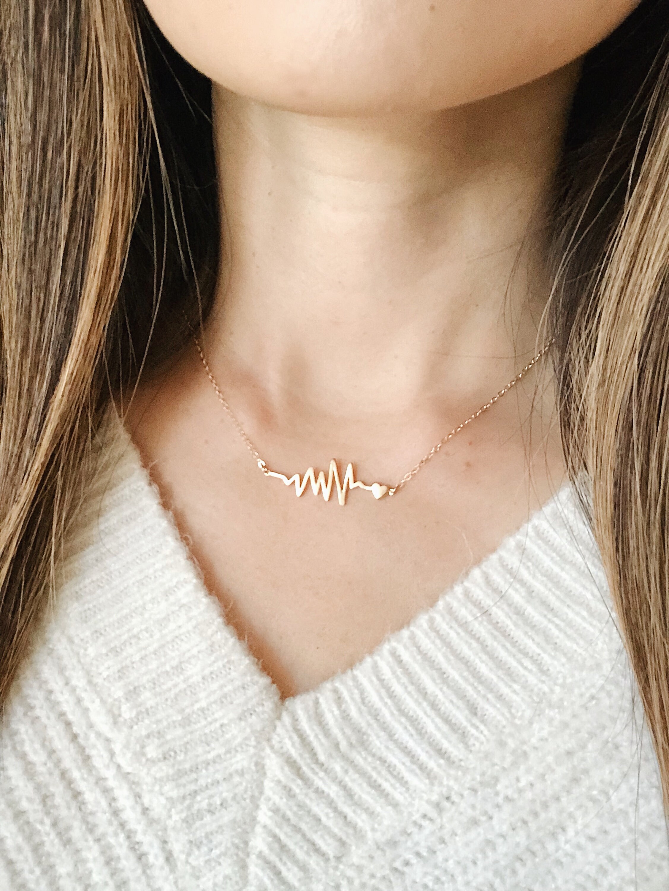 Cute Heart Beat Necklace Geometric Necklace Thunder Necklaces Jewelry 30pcs-N120