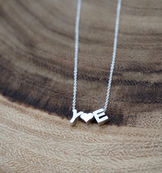 boyfriend girlfriend initial necklace