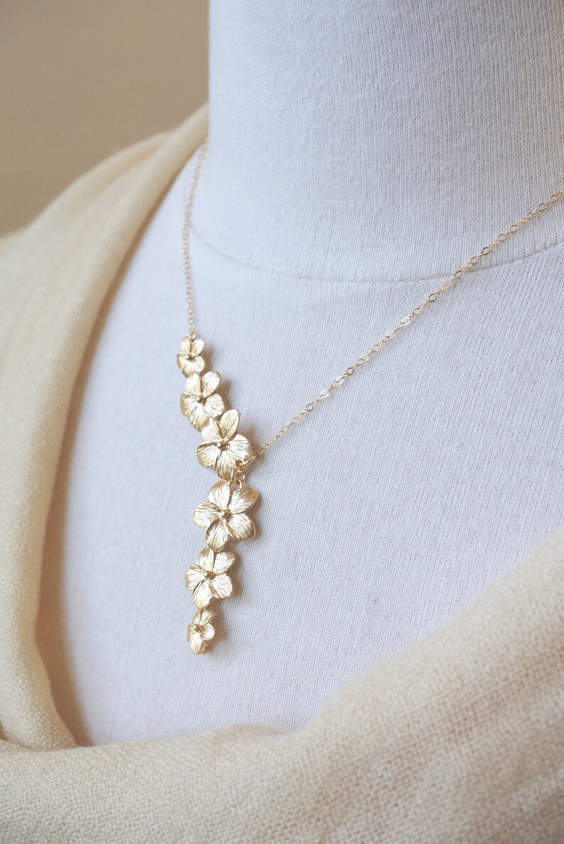 Gold Plumeria Necklace Plumeria Jewelry Jewelry Gift for Etsy