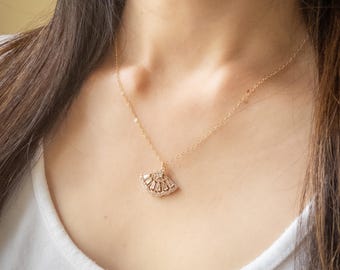 Art Deco Necklace Gold Deco Pendant Necklace Gatsby Party Jewelry 1920s Vintage Style Necklace Dressy Event Accessories Wife Gift Under 50