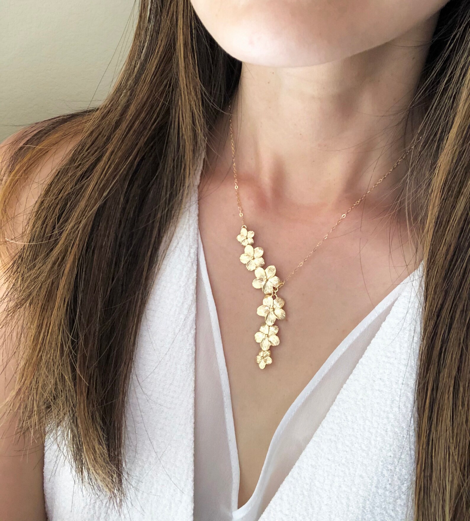 Gold Plumeria Necklace Plumeria Jewelry Jewelry Gift for Etsy