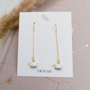 Gold Opal Earrings by YSM Designs