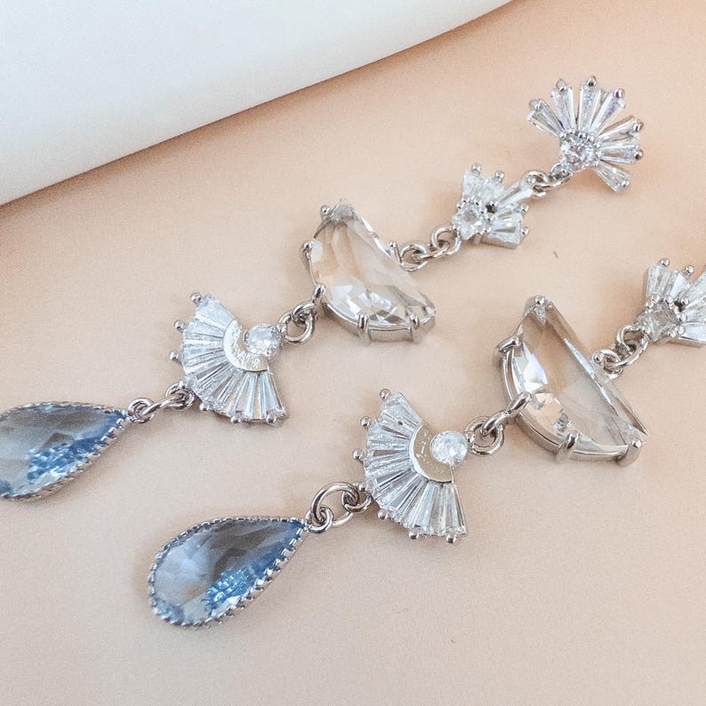 Something Blue Wedding Earrings