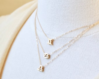 Gold Zodiac Necklace - Tiny Zodiac Necklace, Zodiac Charm Necklace, Custom Horoscope Necklace Personalize Constellation Jewelry