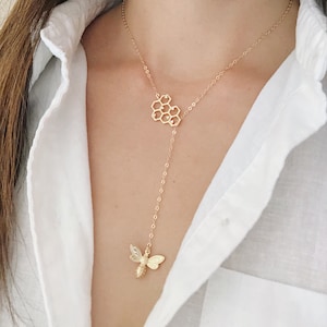 【HURLEY BURLEY】Bee And Honeycomb Heart Necklace 名入れ 3色 il_300x300.2129539951_tw2t.jpg