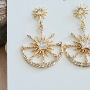 Pink Starburst Earrings