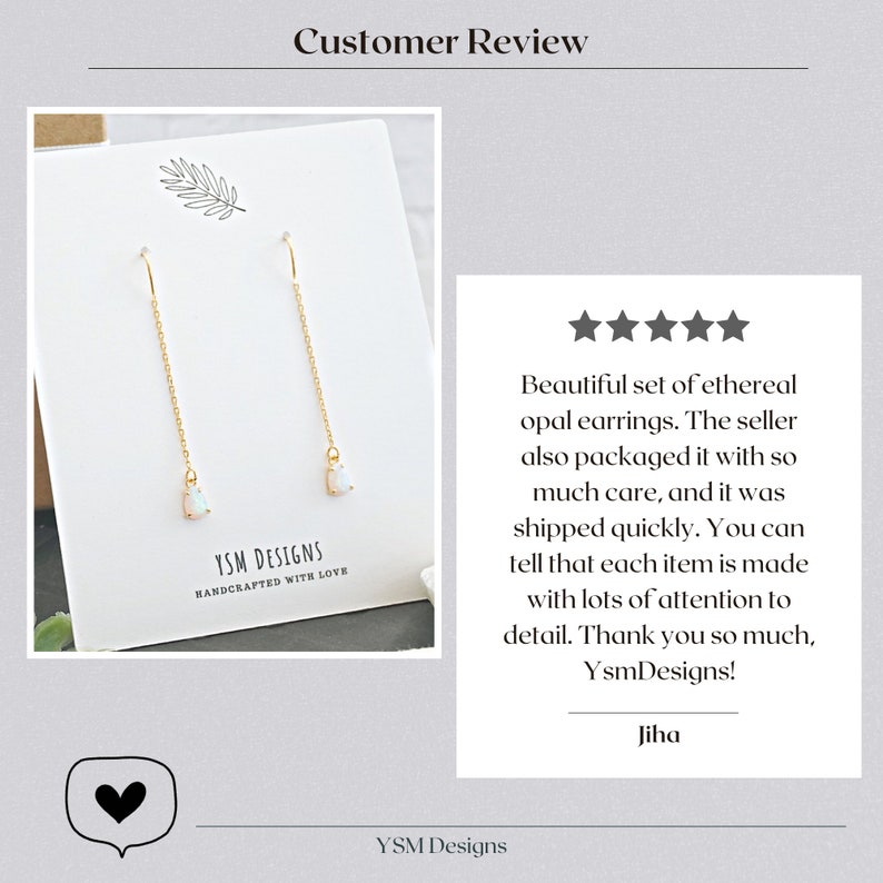 Dainty Opal Threader Earrings Gold Opal Earrings Long Chain Earrings with Opal Stones October Birthstone Earrings Minimal Opal Jewelry Gift image 8