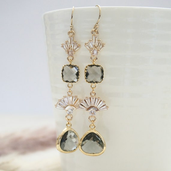 Etsy art deco earrings deals