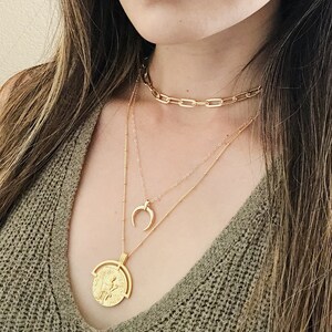 Thick Link Necklace, Paperclip Chain Necklace, Chunky Necklace, Layering Necklace, Toggle Necklace- The Avery Necklace bild 7