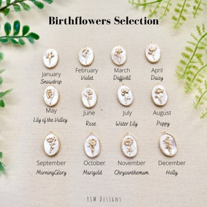 Custom Birth Month Flower Earrings, Personalized Birthflower Earrings, Dainty Gold Earrings, Simple Flower Earrings, Gift for Her image 7