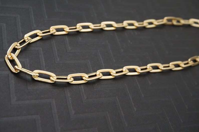 Thick Link Necklace, Paperclip Chain Necklace, Chunky Necklace, Layering Necklace, Toggle Necklace- The Avery Necklace bild 6