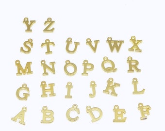 Uppercase Letter Charm, Uppercase Initial Charm, Personalized Letter Initial Charm, Add on Charm, Silver Letter Charm or Gold Letter Charm