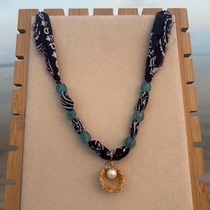 Pearl Treasure Bandana Necklace