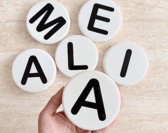 Personalised Jumbo Friendship Bead Letter Garland – Large Alphabet Bead Wall Decor | Custom Name Wall and Kids Room Decor | Nursery Wall