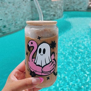Summerween Ghostie  Glass| Summerween glass| Summer ghost cup| Spooky Girl Summer | Summerween