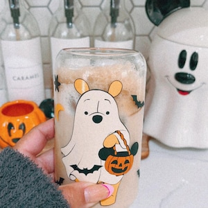 Summerween| Spooky season cup| Halloween Pooh Bear