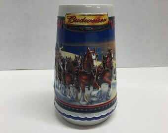 budweiser beer stein etsy