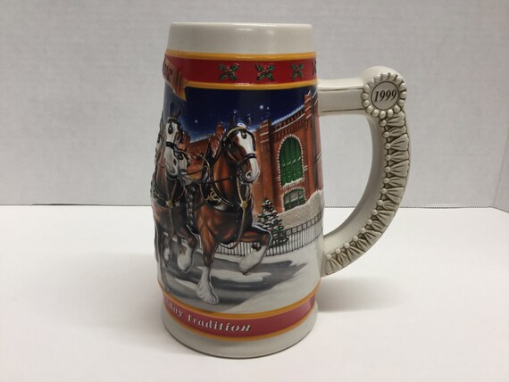 1999 A Century Of Tradition Budweiser Holiday Stein 