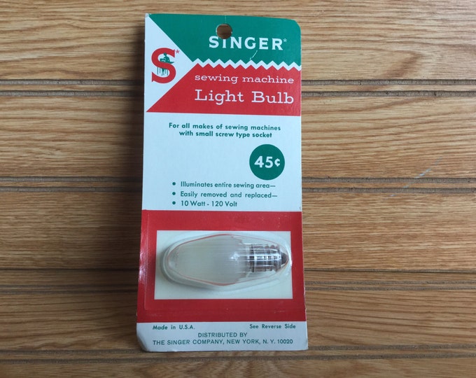 Vintage Singer Sewing Machine Light Bulb 10W 120V Style 36 NOS Etsy