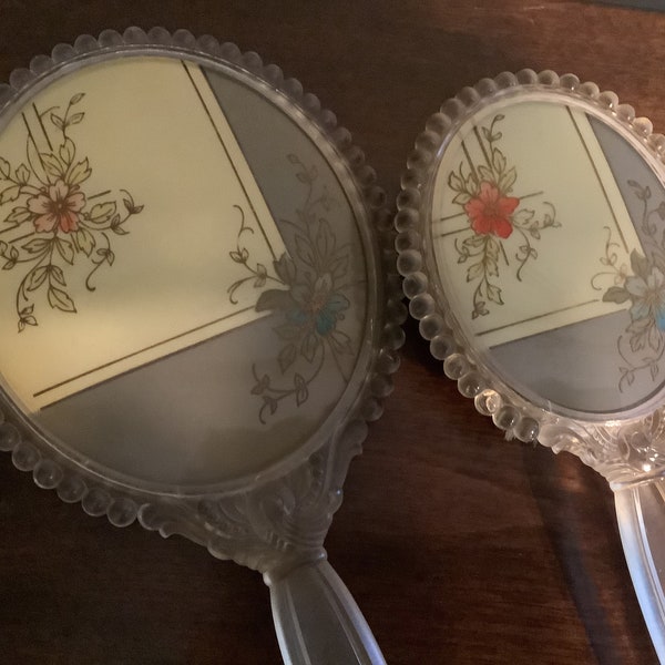 Vintage Brush and Mirror Set