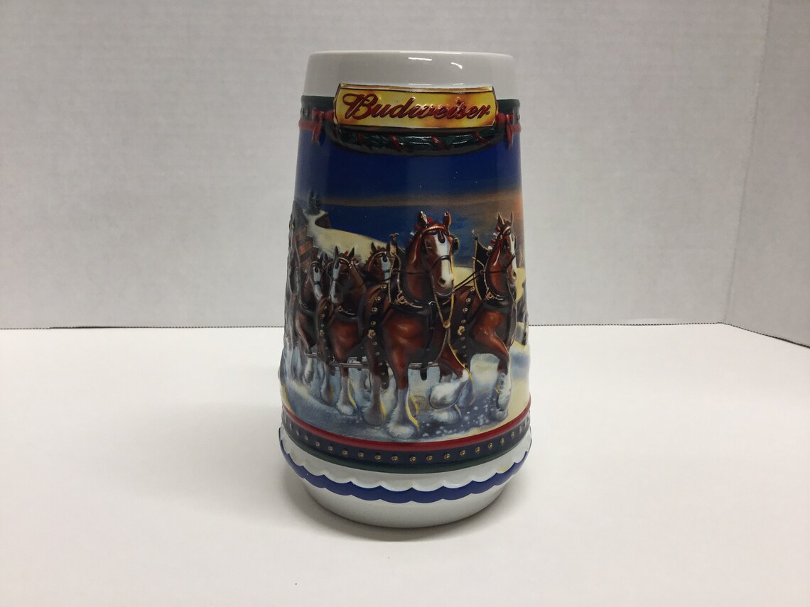Vintage Budweiser Beer Stein Collector Stein 2002 Anheuser Etsy