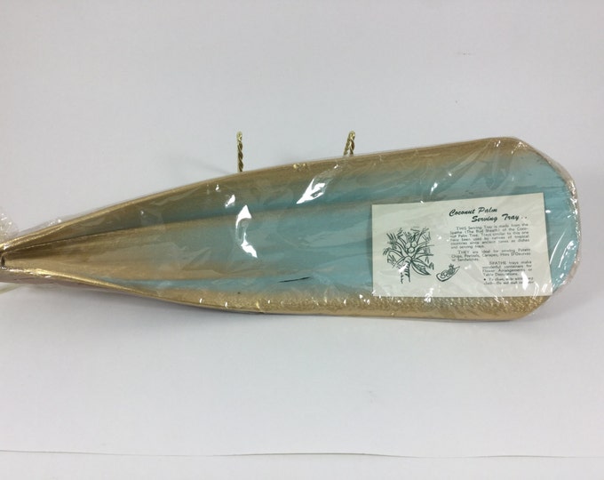 Vintage Coconut Palm Tree Serving Tray Etsy