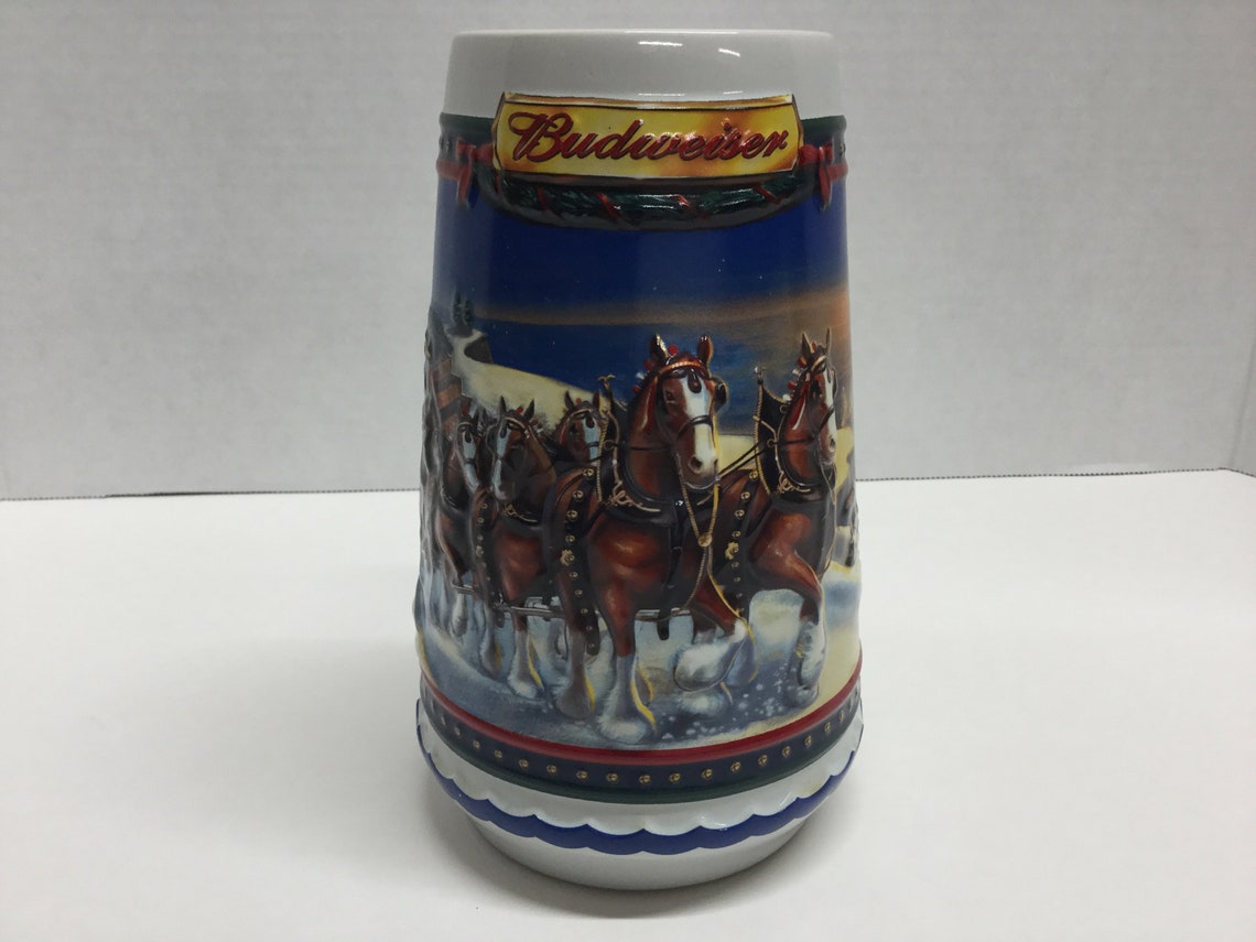 Vintage Budweiser Beer Stein Collector Stein 2002 Anheuser Etsy