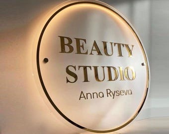 Custom Neon Acrylic LED Logo Sign | Personalized Business Wall Art | Neon Sign | Custom Neon Sign | Salon Wall Art | Custom Wall Art Sign