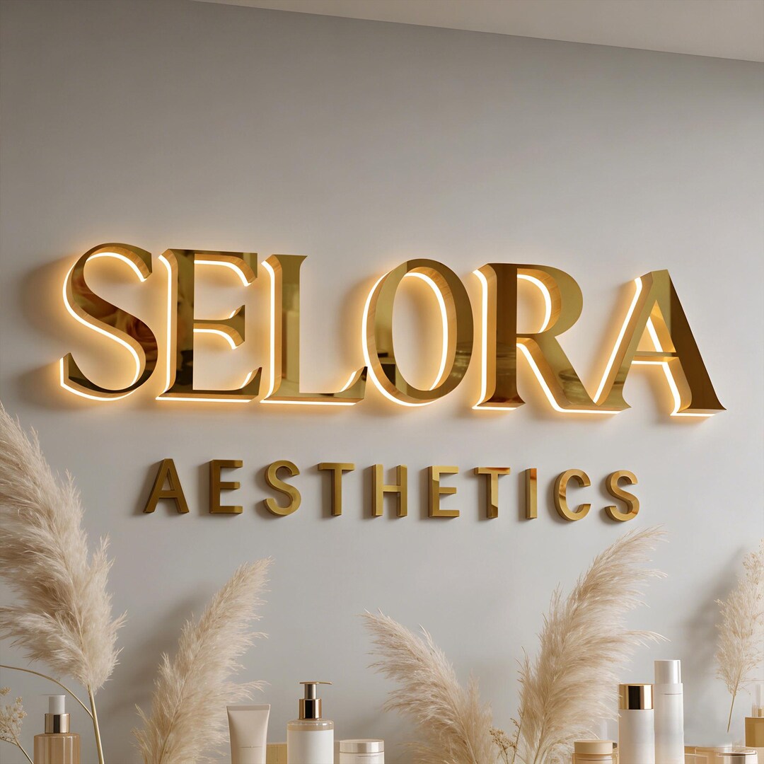 Premium Custom Logo Sign for Business | LED Backlit 3D Sign ...