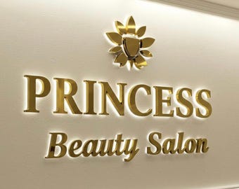 Premium Custom Logo Sign for Business | LED Backlit 3D Sign | Illuminated Acrylic Sign | Company Office Wall Sign | Cafe Storefront Signage
