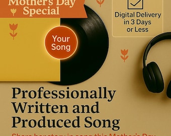 Custom Song with Personalized Lyrics & Album Cover Art – Unique Music Gift for Wedding, Anniversary, Birthday, Mother's Day and more