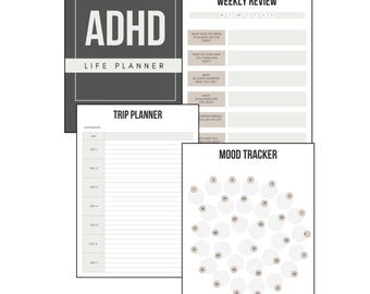 ADHD Life Planner, Executive Functioning Tools, Daily Focus Workbook (Printable PDF)