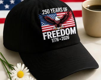 United States 250th Anniversary Embroidered Hat, 1776–2026 Patriotic Dad Cap, USA Independence Eagle Cap, Patriotic 4th of July Hat