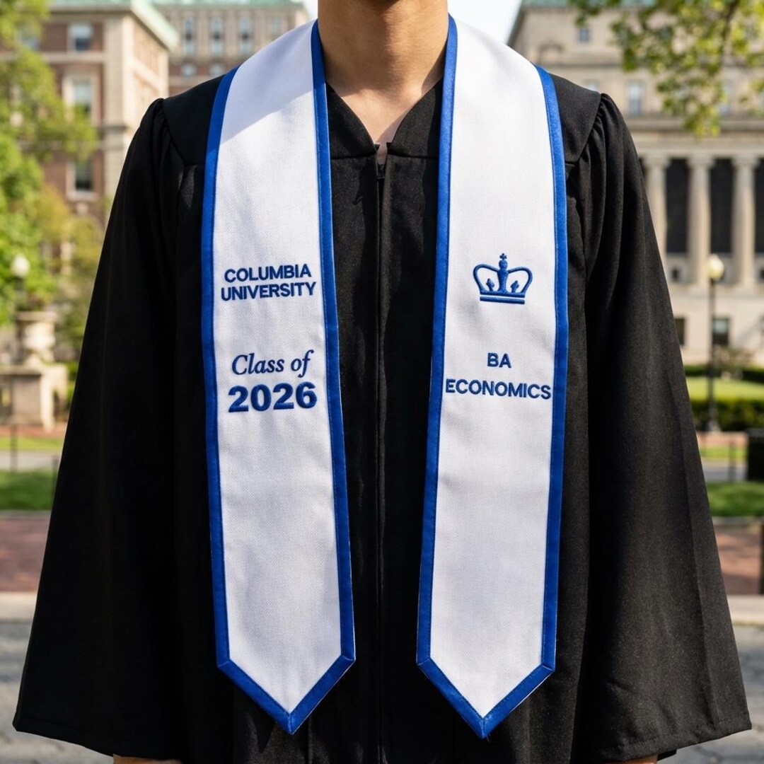 Custom Embroidered Graduation Stole, Personalized College Stole ...