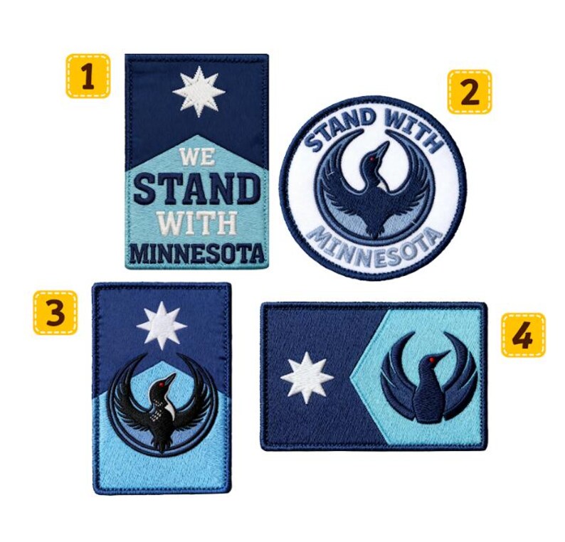 Minnesota Loon Flag Embroidered Patch, MN Starbird Logo, Resistance Pride image 6