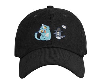 Gorra de pana bordada para papá, con diseño de tigre y pájaro cazador de demonios